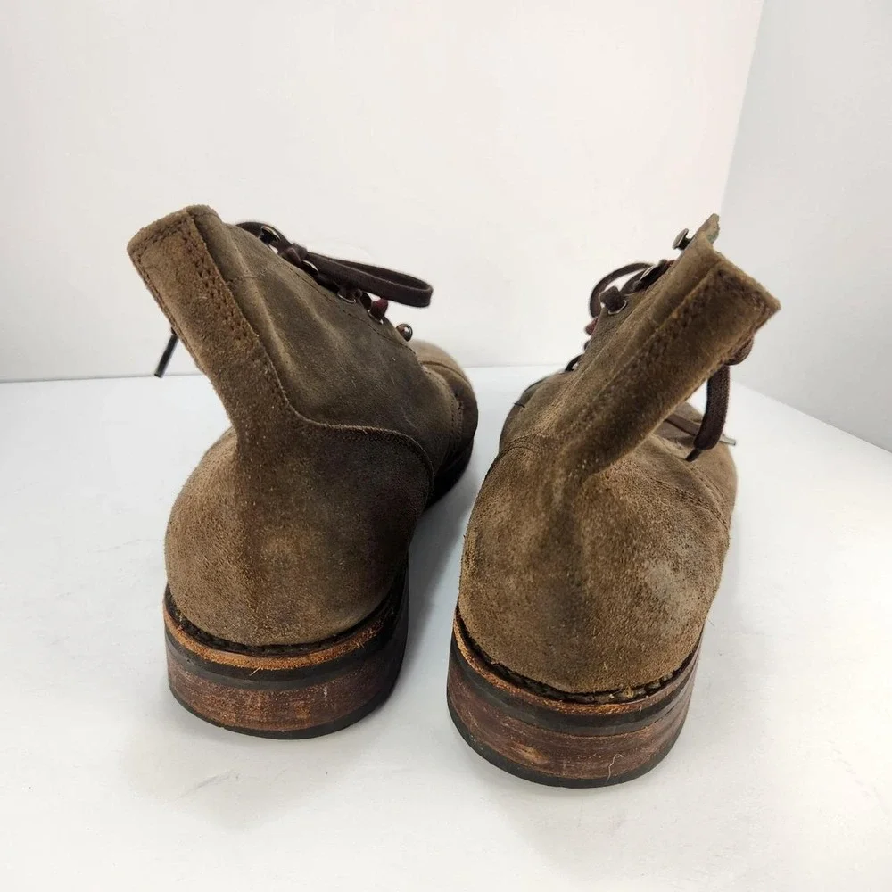 Thursday Boot Co. Men's 11.5 Brown Suede Cap Toe Lace-Up Ankle Boots